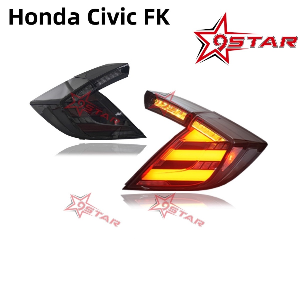 Plug and Play Honda Civic FK7 FK8 TYPE-R hatchback 2016-2020 ไฟท้าย LED ควัน mugen สไตล์ lampu