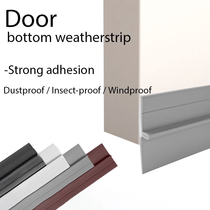 SelfAdhesive ประตูด้านล่างซีล Strip กันฝุ่นกันลมกันแมลง Barrier สําหรับชั้น Gap