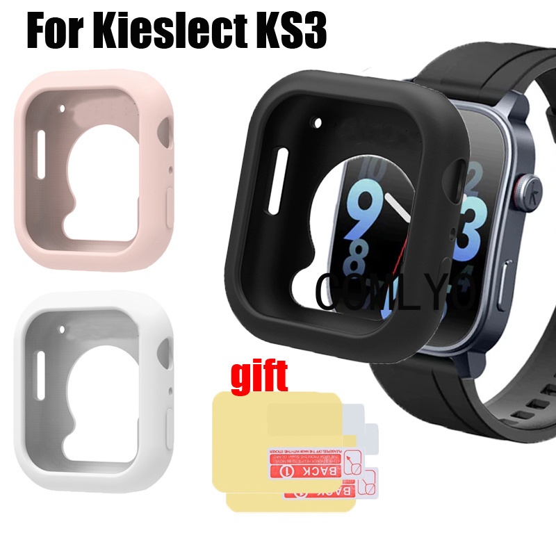 สําหรับ Kieslect KS3 / KS3 Elite Case สมาร์ทนาฬิกาป้องกันกันชนซิลิโคนอ่อนนุ่ม HD ป้องกันหน้าจอฟิล์ม
