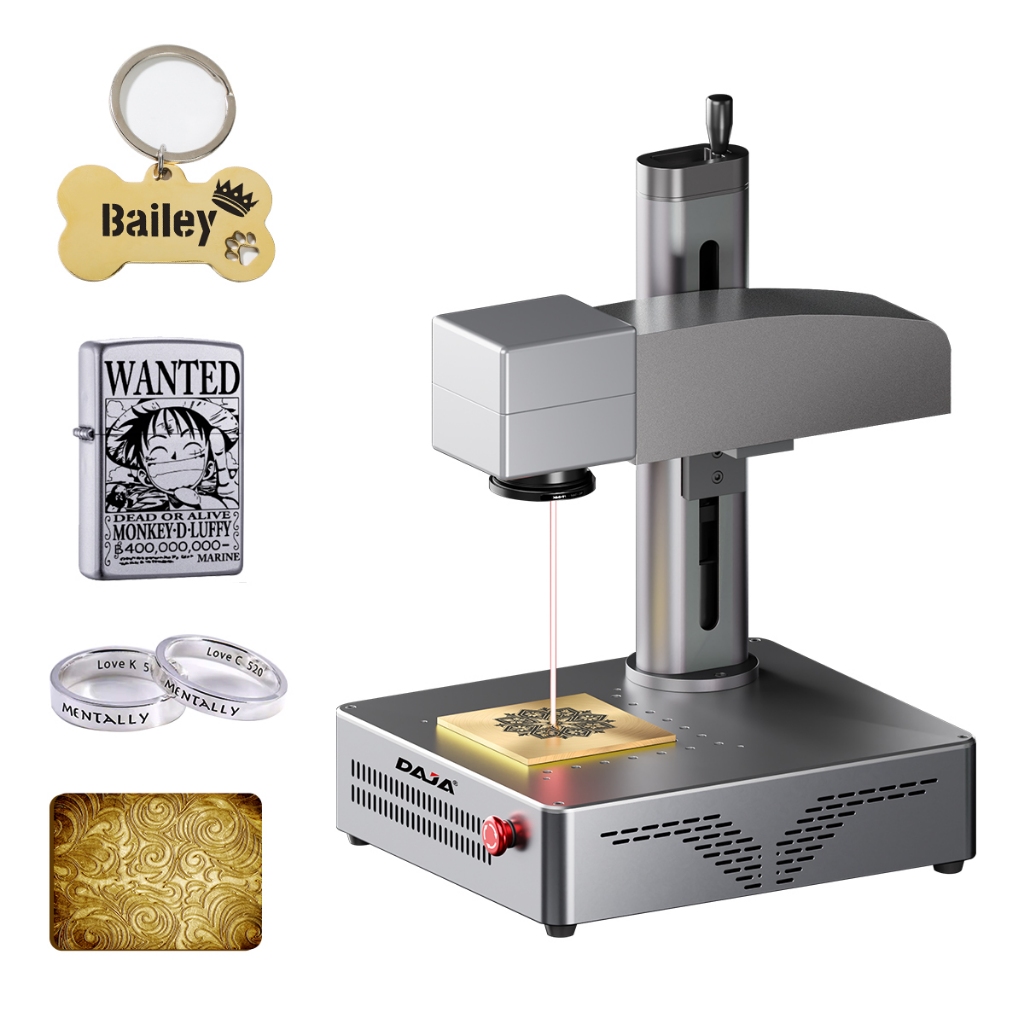 DAJA S4 20W เลเซอร์เครื่องหมายเครื่องแกะสลักสําหรับโลหะพลาสติกสแตนเลสชุดแกะสลักของขวัญการปรับแต่งอัต