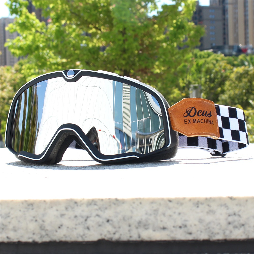 Barstow หมวกกันน็อครถมอเตอร์ไซค์วินเทจ Off-Road แว่นตา Retro Windproof สําหรับจักรยานและมอเตอร์ไซค์
