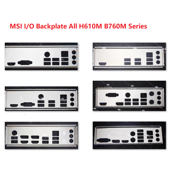 MSI I/O โล่ Backplate All H610M B760M series