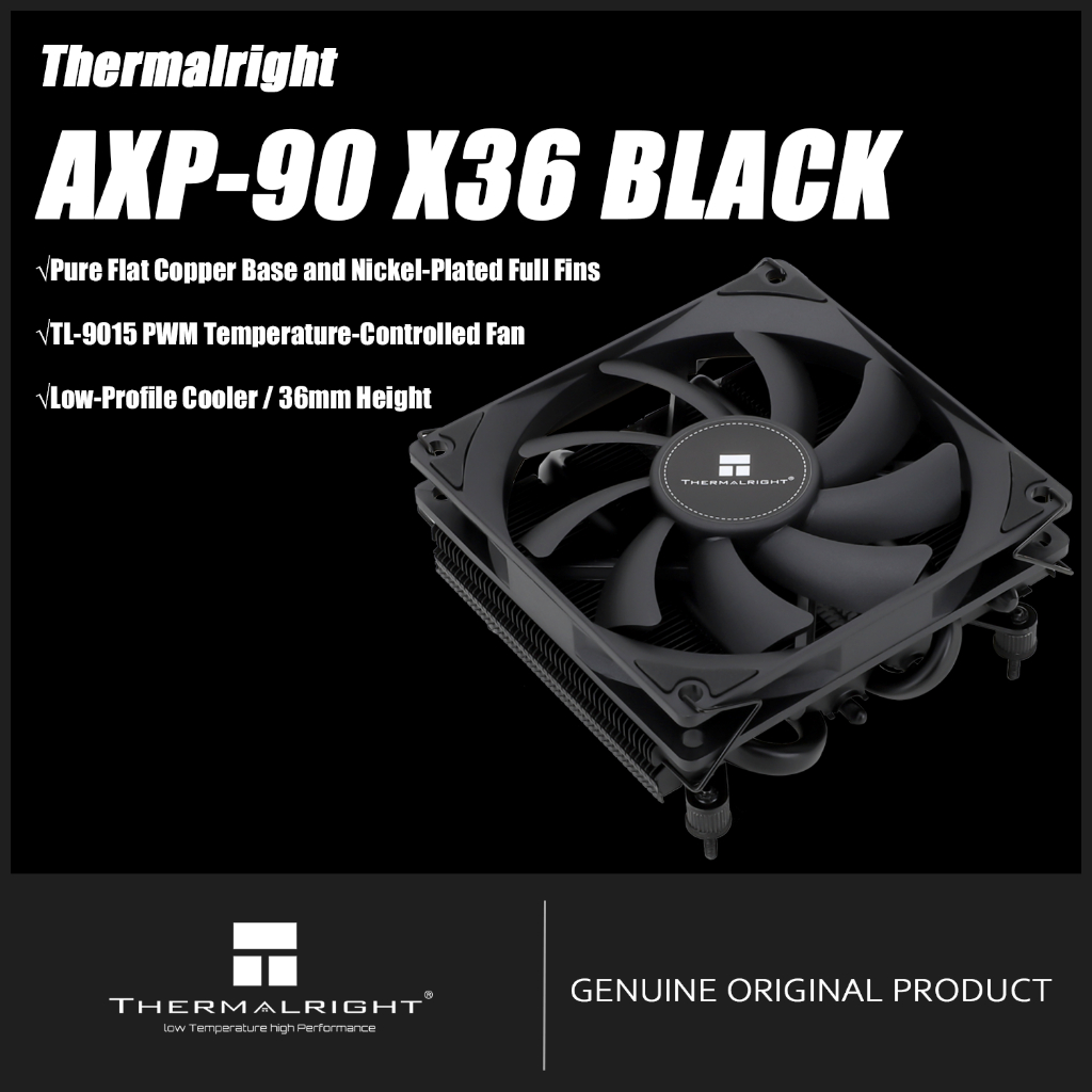Thermalright AXP90-X36 BLACK CPU Air Cooler HTCP Low Profile CPU Cooler