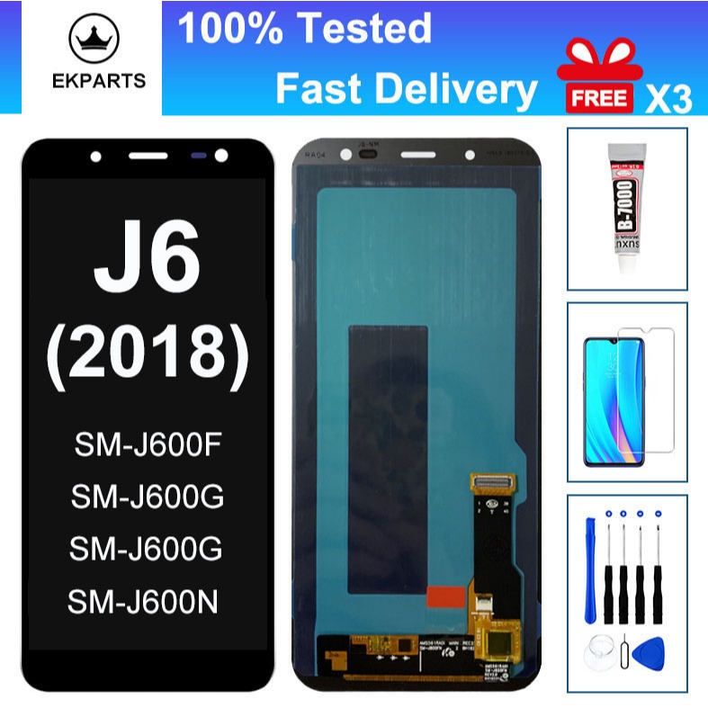 5.6 "จอแสดงผล LCD สําหรับ Samsung Galaxy J6 2018 J600 SM-J600F J600G J600L Touch Screen Digitizer As