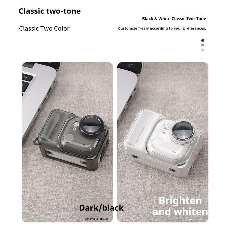 สําหรับ Insta360 Go Ultra TPU Clear เคสป้องกันเชือกป้องกันการสูญหายโปร่งใสฝาครอบเลนส์ป้องกันรอยขีดข่วนครอบคลุมสําหรับ Insta360 Go Ultra thumbnail 6