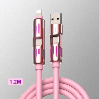 PD240W สายชาร์จเร็ว 4 ใน 1 ขนาด 1.2 เมตร Type-C สายชาร์จเร็วสำหรับ คอมพิวเตอร์โน๊ตบุ๊ค