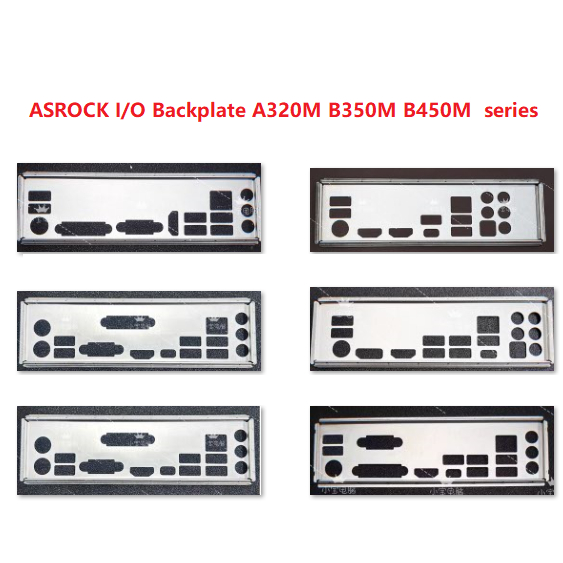 ASROCK I/O โล่ Backplate All A320M B350M B450M series