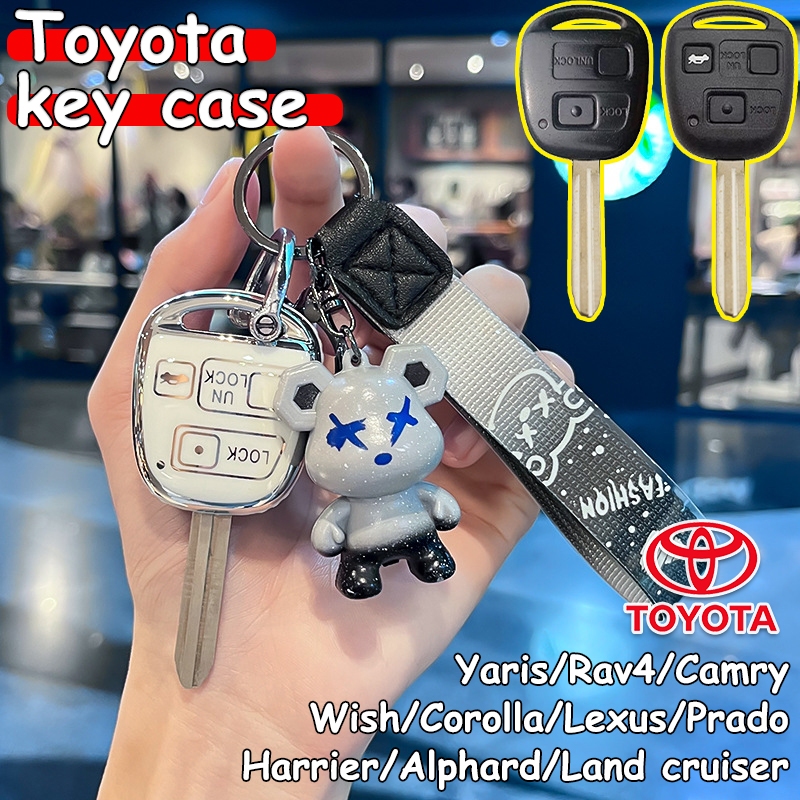 Toyota Yaris Rav4 Wish Camry Corolla Lexus Prado Harrier Alphard Land cruiser เคสกุญแจรถ Toyota Yaris ปลอกกุญแจพวงกุญแจ