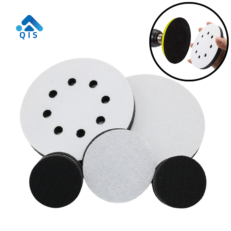 1 "/2/3/4/5/6 นิ้วฟองน้ํานุ่มอินเทอร์เฟซ Pad Sanding Pads Flocked Backing Disc Hook Loop Orbital ขัดทรายจานกระดาษทรายขัดบัฟเฟอร์เบาะ 100 มม.125 มม.150 มม.