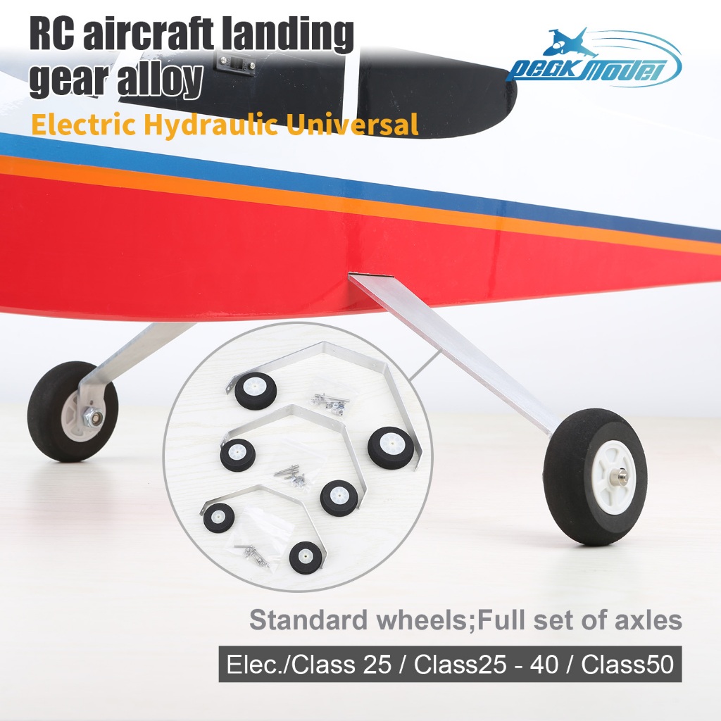 RC Fixed-Wing อลูมิเนียมอัลลอยด์ Landing Gear หลักล้อเพลาล้อหลังไฟฟ้าและแก๊ส-Powered DIY