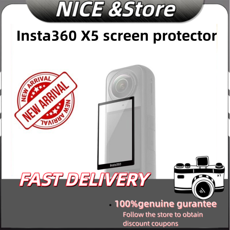 ต้นฉบับ ใหม่ฟิล์มกันรอยหน้าจอInsta360 X5 ทําจากวัสดุกระจกนิรภัยที่มีความละเอียดสูงและโปร่งใสสําหรับฟ