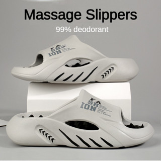 รองเท้าแตะสวมด้านนอก ไม่จํากัดเพศ-รองเท้าแตะนวดเพิ่มความสูงก…