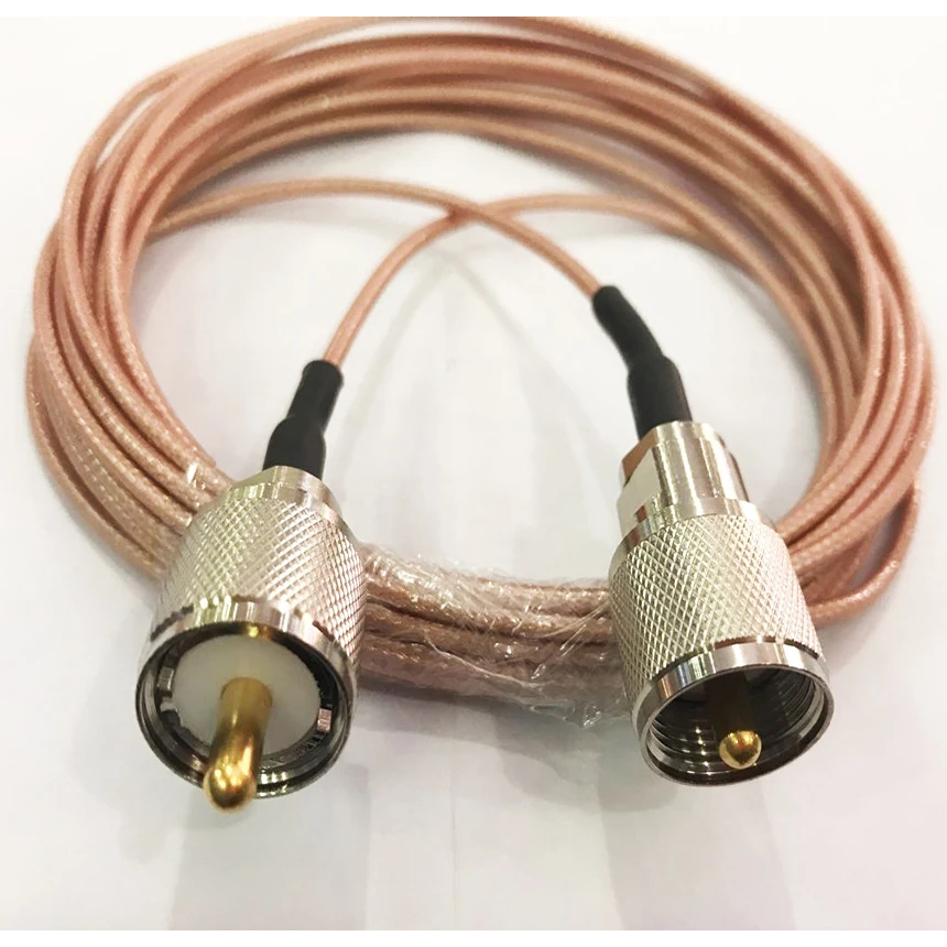 1 PC RG316 ยาว UHF PL259 ชายปลั๊ก UHF PL259 ชายสําหรับรถยนต์เสาอากาศวิทยุมือถือ 1/2/3/5/10/15/20 M