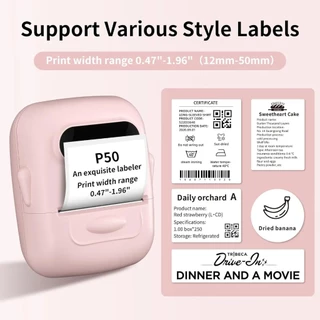 Marklife Portable P50 Bluetooth Printer Label Printer Name Tag Sticker For Label Sticker ป้ายราคา