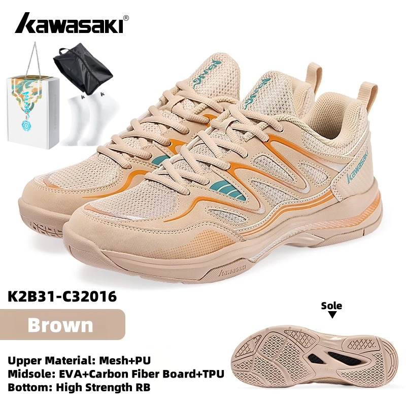 รองเท้าแบดมินตัน Kawasaki C32016 กันลื่น ระบายอากาศ รองเท้ากีฬา พิกเคิลบอล thumbnail 5