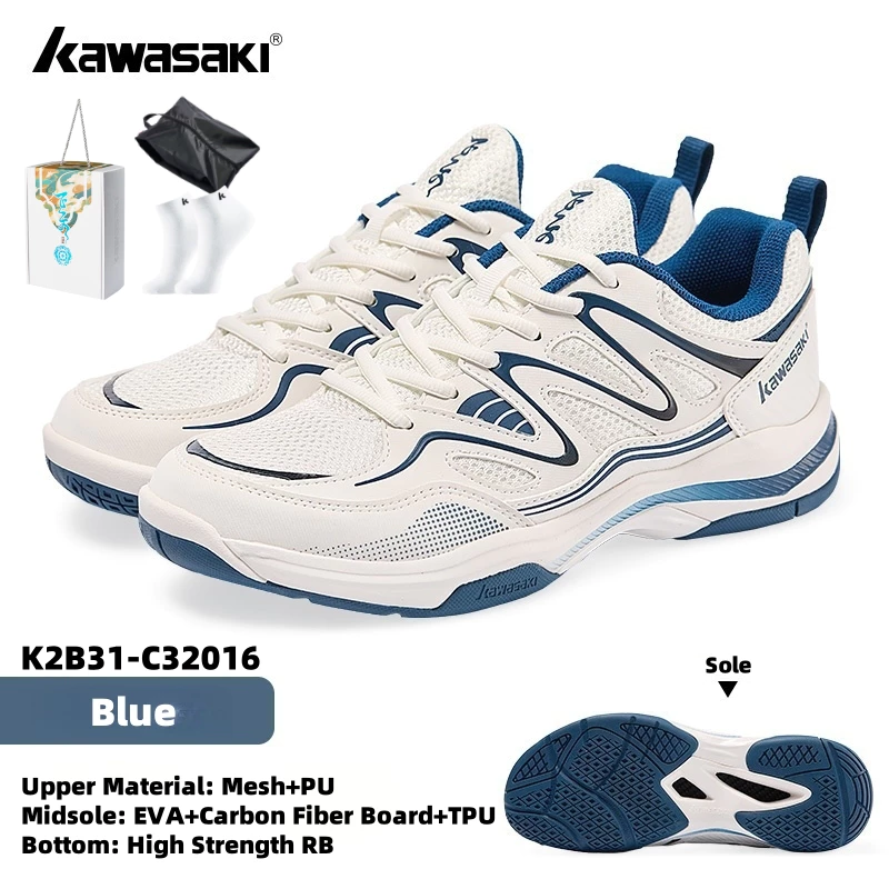 รองเท้าแบดมินตัน Kawasaki C32016 กันลื่น ระบายอากาศ รองเท้ากีฬา พิกเคิลบอล