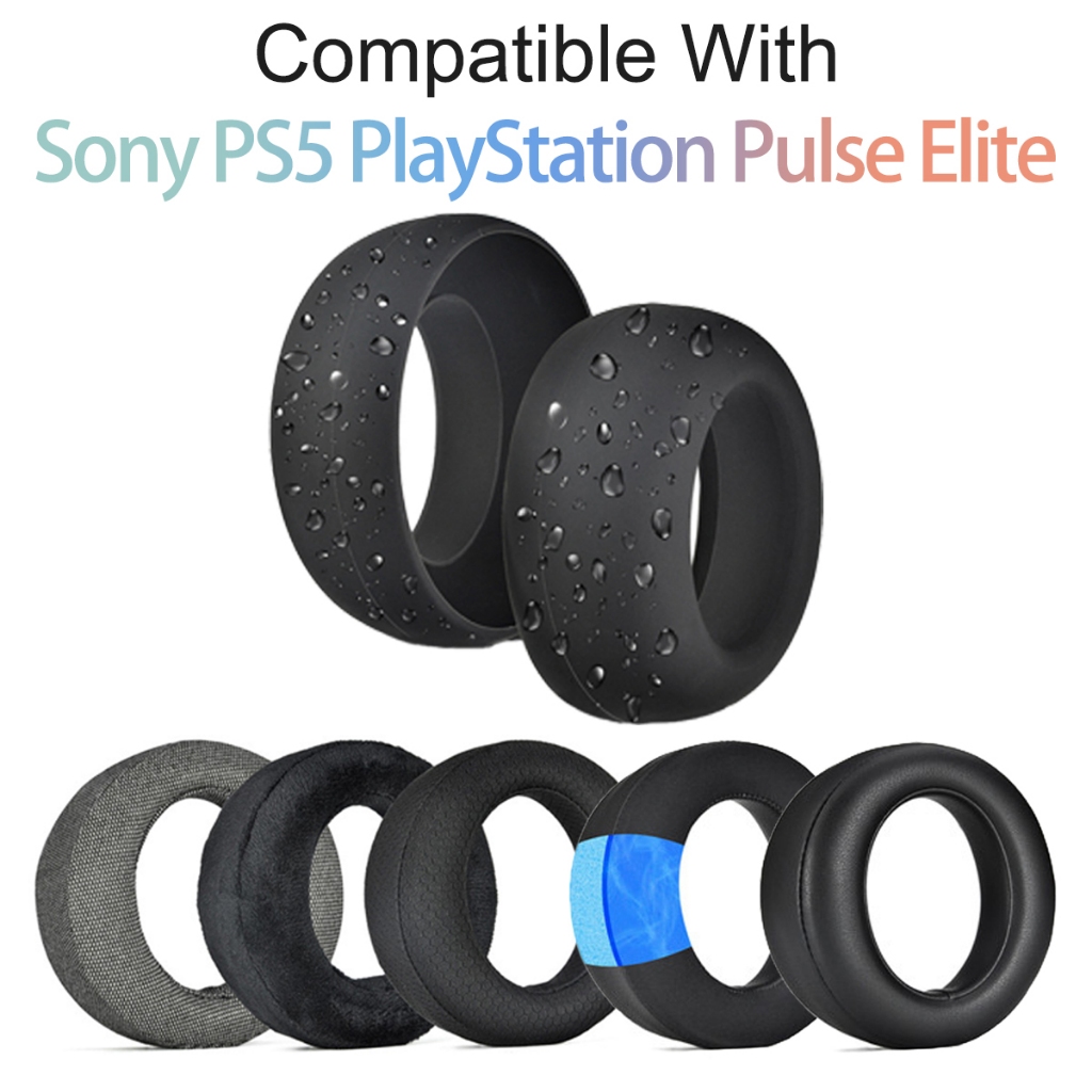 สําหรับ Sony PS5 PlayStation Pulse Elite ชุดหูฟังเปลี่ยนหูฟังแผ่นรองหูฟังเบาะฟองน้ําชุดหูฟัง Earmuff