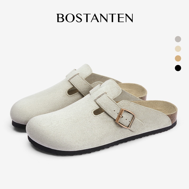 【สินค้าพร้อมส่งจากไทย】BOSTANTEN Ark รองเท้าคลอ็กมูลส์ ผู้หญิงผู้ชาย ดีไซน์มินิมอล พื้นนุ่ม กันลื่น ระบายอากาศ ใส่สบาย เบา