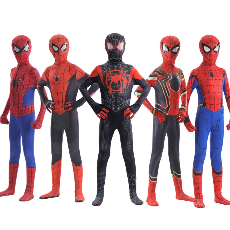 Black Venom Spiderman ชุดเด็ก Superhero บอดี้สูทฮาโลวีนคอสเพลย์ Spandex เครื่องแต่งกาย