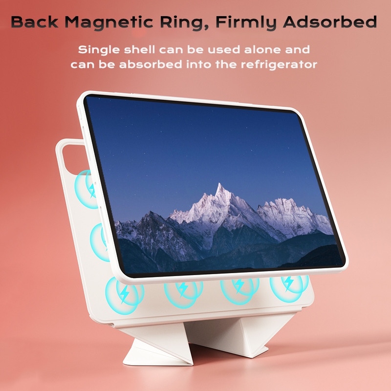 【ของขวัญที่ดีที่สุด】การ์ตูน，น่ารัก，สัตว์ KENKE iPad กรณีแท็บเล็ตหมุนที่ถอดออกได้แม่เหล็กสําหรับ iPad Air Pro 11 นิ้ว 2025 Air 13 