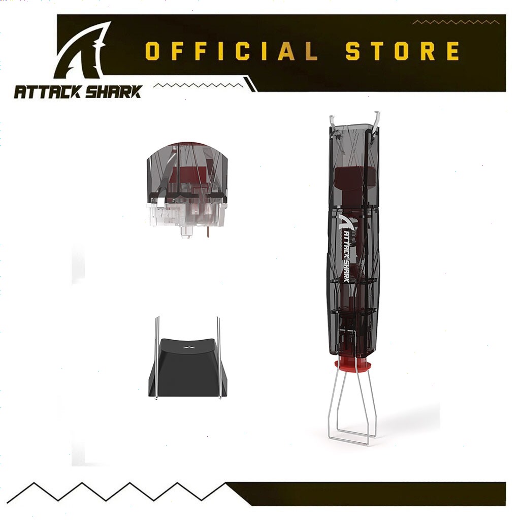ATTACK SHARK KS01 KEYCAP & SWITCH PULLER 2-in-1 Keycap Puller และ Switch Puller Holes