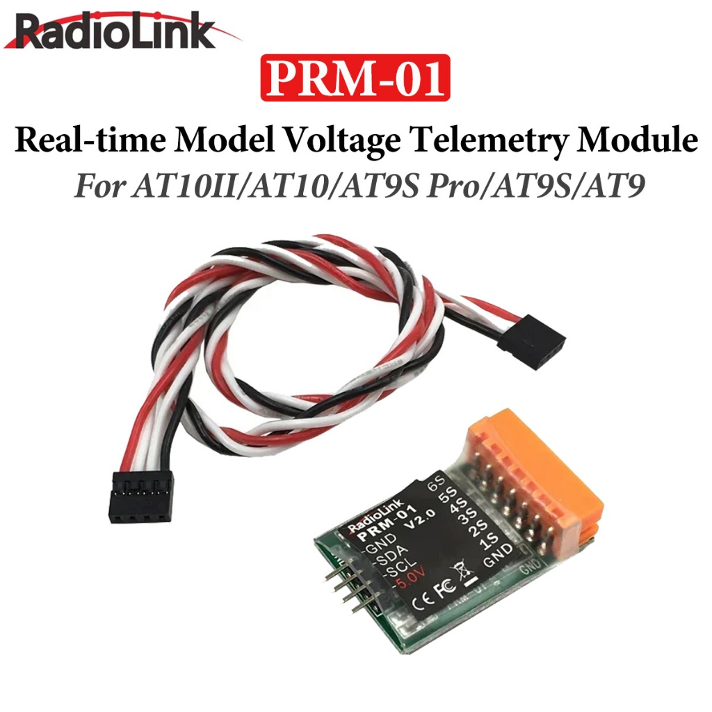 Radiolink PRM-01 Mini Real-time รุ่นแรงดันไฟฟ้า Telemetry โมดูล 1S ~ 6S สําหรับ R12DS R9DS ตัวรับสัญ