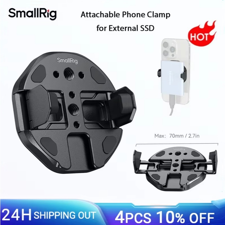 SmallRig ที่หนีบโทรศัพท์แบบติดได้สําหรับ SSD ภายนอกสําหรับสมาร์ทโฟนสําหรับ SanDisk สําหรับ iPhone พร