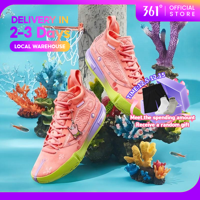 361 Degrees Joker 1 SpongeBob รองเท้าบาสเก็ตบอลแบบข้อต่อ 672531101F