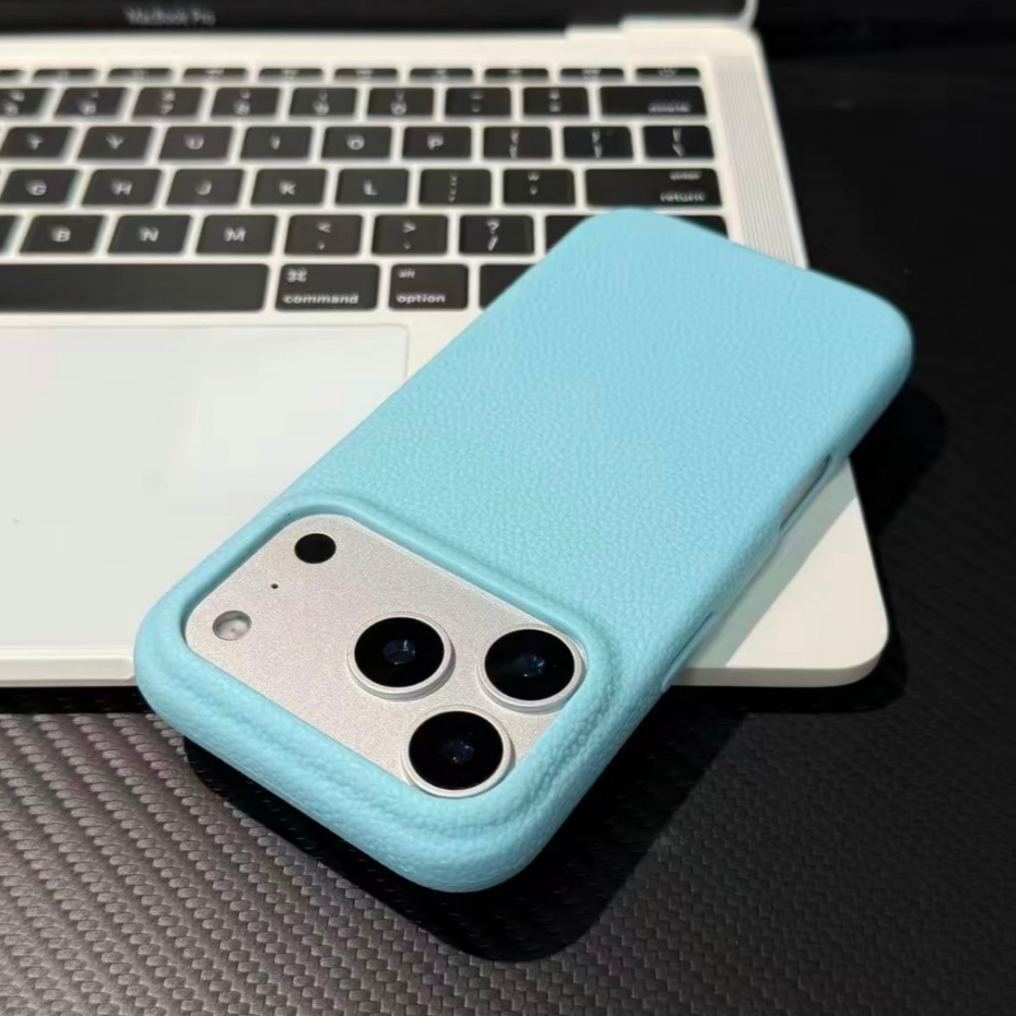 Vegan หนัง/TPU soft case/สีส้มเข้ากันได้สําหรับ iPhone 11 12 13 14 15 16 17 pro max case - รูปที่ 3