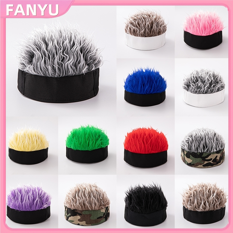 Sgl Creative วิกผมหมวกตลกผมสั้นหมวกผู้หญิงผู้ชาย Novelty Street Hip Hop Beanie หมวก Spiked ผมปลอมตลก Retro หมวก SGL