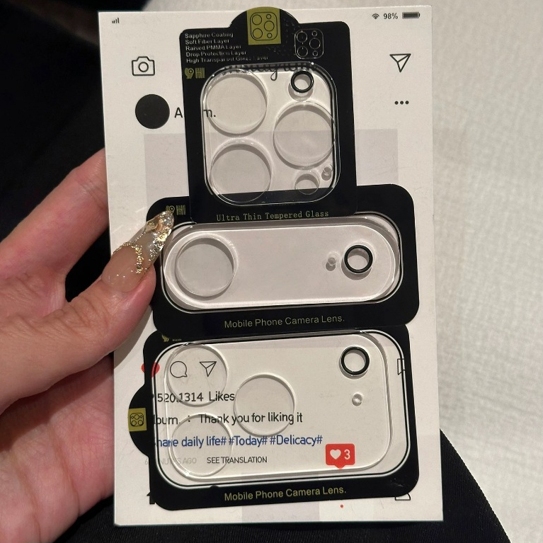 🔥🔥ฟิล์มกระจกเลนส์กล้องสำหรับ for iPhone 17 16 15 pro max 14 Pro Max 13 Pro Max 11 11 Pro max 12 Pro 