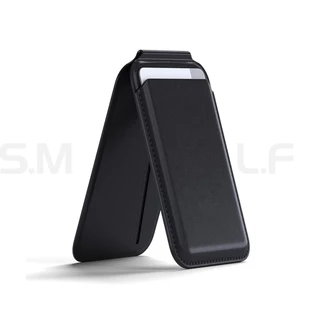 SMLF Magnetic Wallet Stand With Adjustable Angle แม ่ เหล ็ กกระเป ๋ าสตางค ์ ขาตั ้ งปรับมุมสําหรับ iPhone 16/15/14/13/12 Series Vegan หนัง Girp ขาตั ้ งโทรศัพท ์ ผู ้ ถือบัตร ID หน ้ าต ่ าง RFID การปิดกั ้ นสีดําสีน ้ ําตาลสีฟ ้ า
