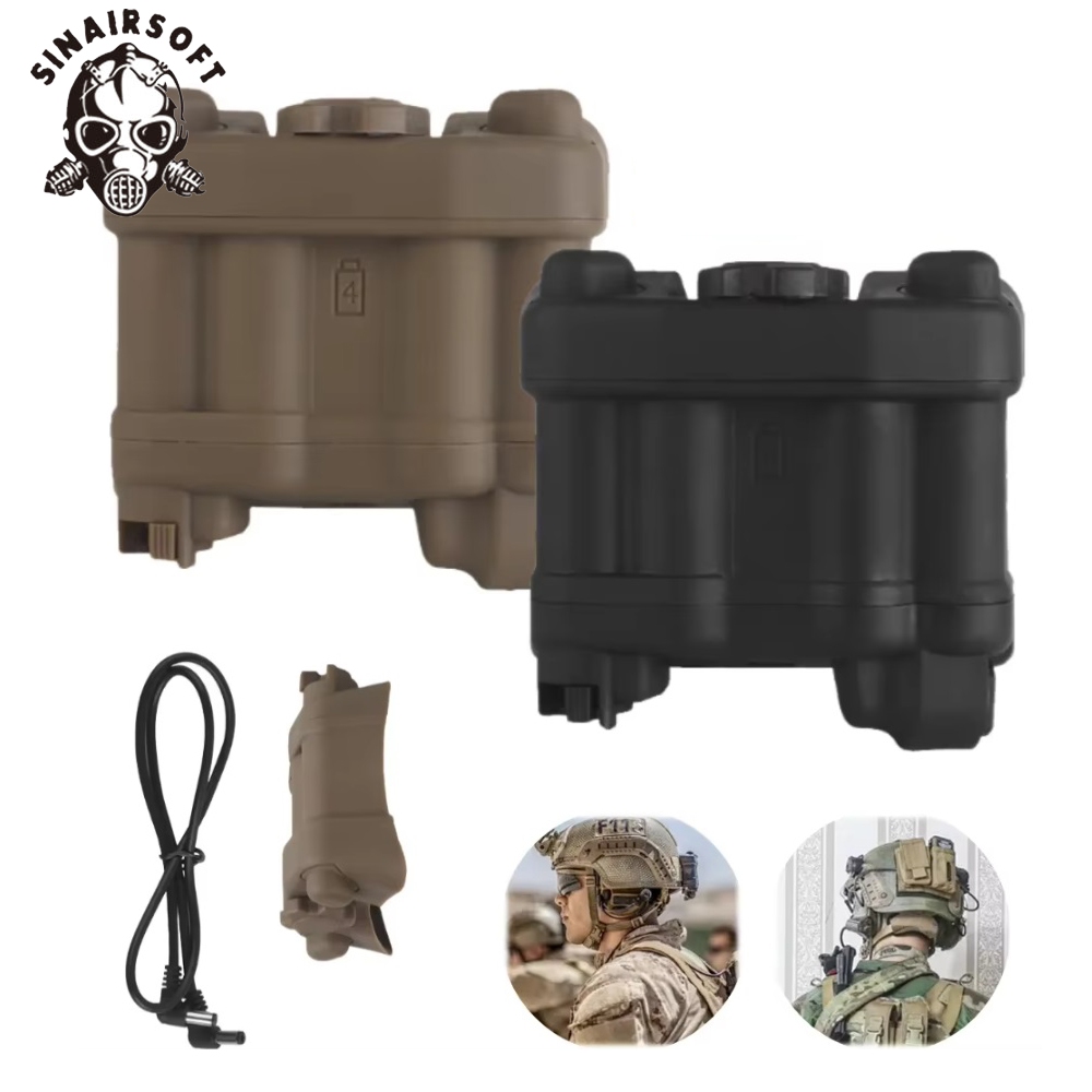 SINAIRSOFT ระบบติดตั้งกล่องแบตเตอรี่ AN/PVS31 กับหมวกกันน็อกแบบปรับได้สำหรับ NVG