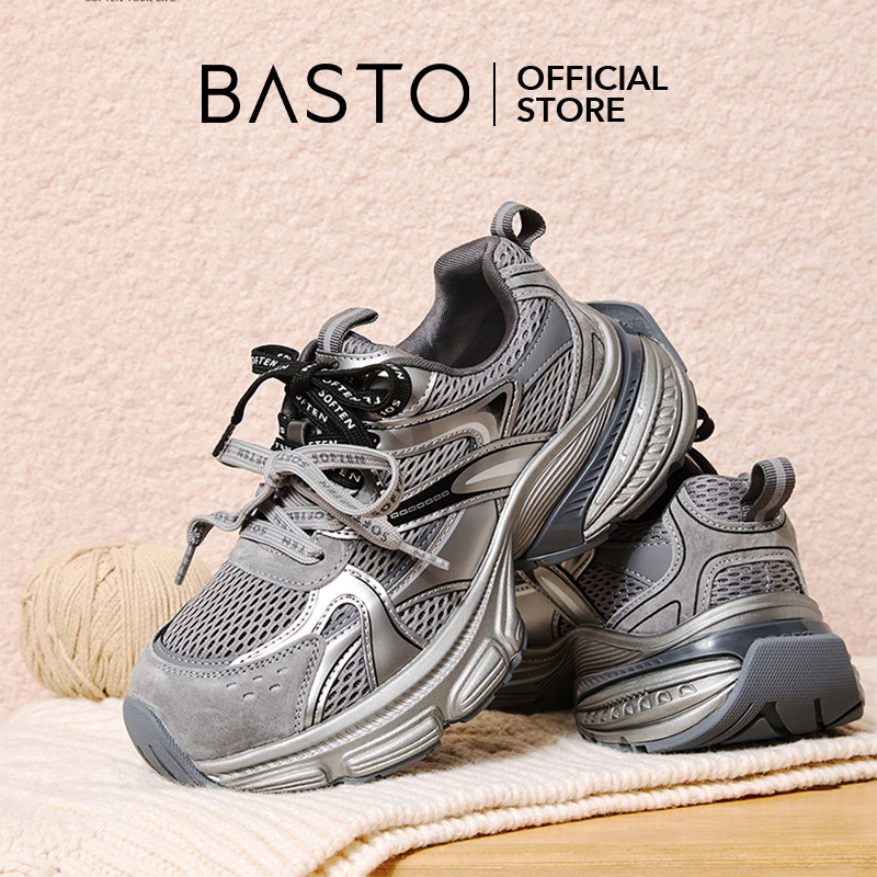 BASTO Women's Sneakers Platform Shoes รองเท้าผ้าใบ รองเท้าส้นตึก B7062