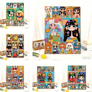 ระบายสีตามตัวเลข 40*50 ระบายสีตามตัวเลขขนาดใหญ่ ชุด วาดภาพระ…