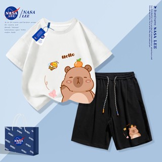 [จัดส่งในวันเดียวกัน] นาซ่า เสื้อยืดผ้าฝ้ายแท้หลวมชายหญิงเสื…