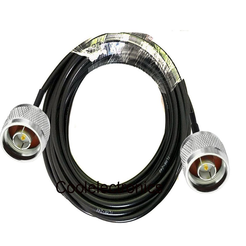 1 PC LMR240 N ชาย N ชาย LMR-240 RF coaxial Low Loss coaxial สาย 1/2/3/5/10/15/20 M