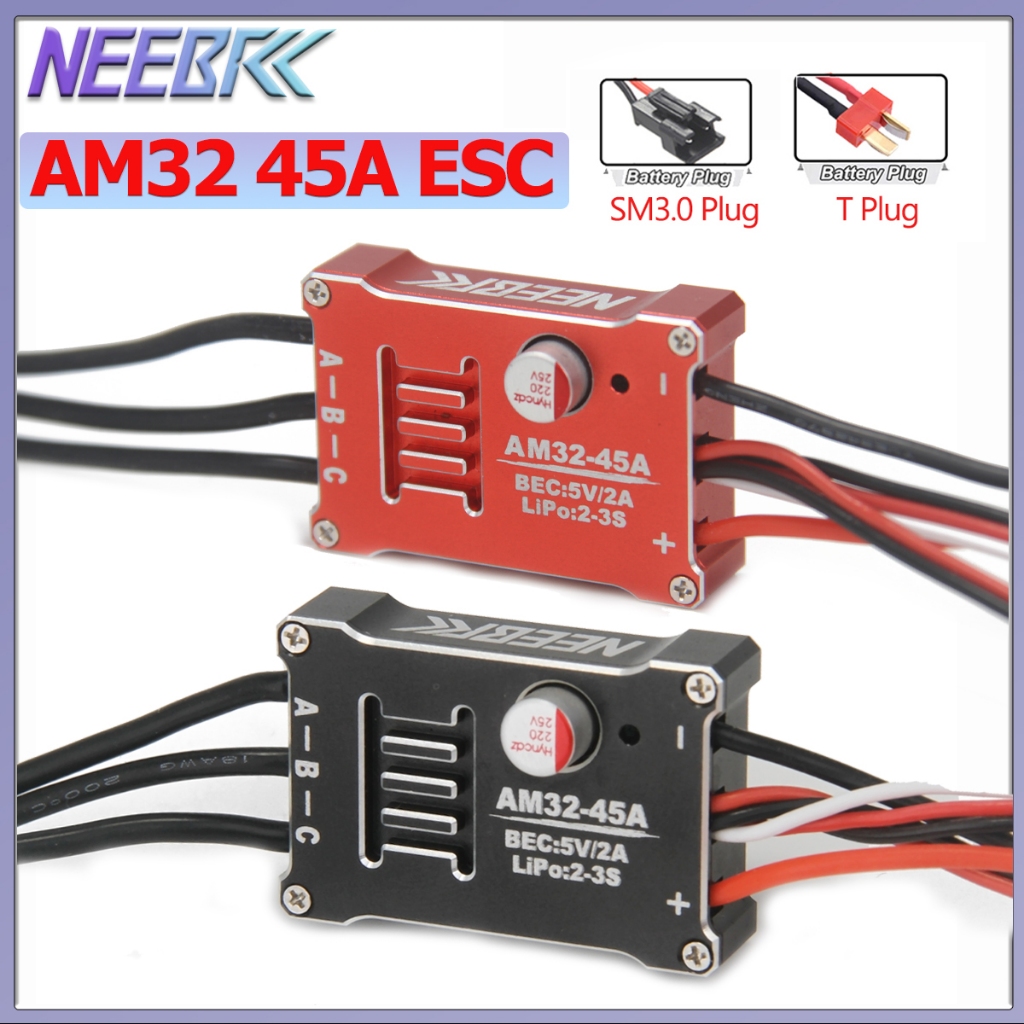 NEEBRC 2322 3500KV มอเตอร์ไร้แปรง AM32 45A โลหะ ESC SM3.0/T ปลั๊กสําหรับ 1/12 RC รถ MN99 MN168 MN78 