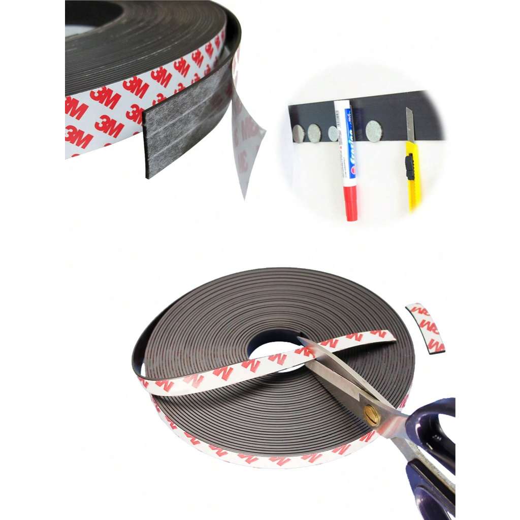 20MM Magnet Tape (1 ม้วน) 2 เมตร Magnet Tape 25MM Magnet Tape. แถบแม่เหล็กพร้อมเทปกาวในตัว