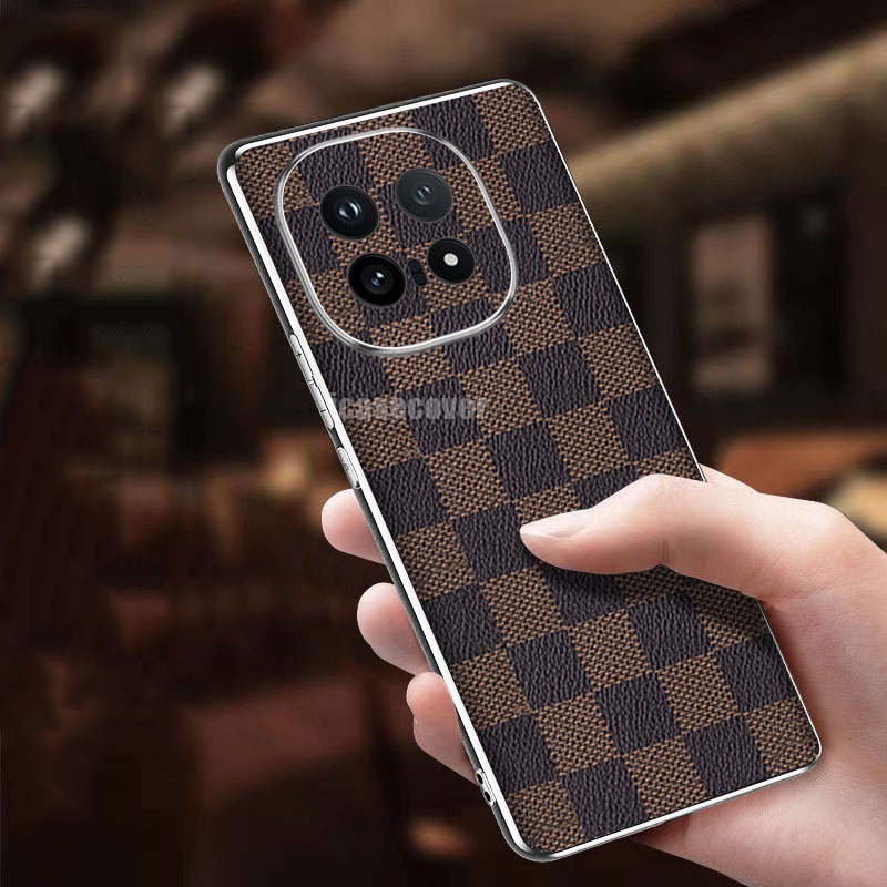 สําหรับ iQOO 15 5G 2025 iQOO15 iqoo15 Soft Case Luxury Cube หนัง PU ป้องกันกันกระแทกปลอก