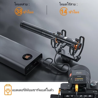 COMICA VM30 2.4G Super Cardioid Condenser ไมโครโฟนไร้สายสําหรับกล้อง สมาร์ทโฟน คอมพิวเตอร์ ไมโครโฟน 3.5 มม. และ USB มืออาชีพสําหรับการถ่ายวิดีโอ, สตรีมมิ่งสด, การรายงาน