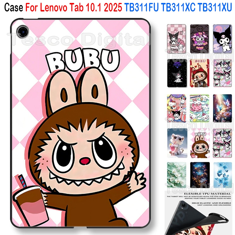 สําหรับ Lenovo Tab K10 (2nd Gen) 10.1 นิ้ว/K10C Tab 10.1 2025 คุณสมบัติสูงซิลิโคนการ์ตูนภาพวาดปกหลัง TB311FU TB311XC TB311XU แฟชั่นแท็บเล็ตน้ําหนักเบากรณี