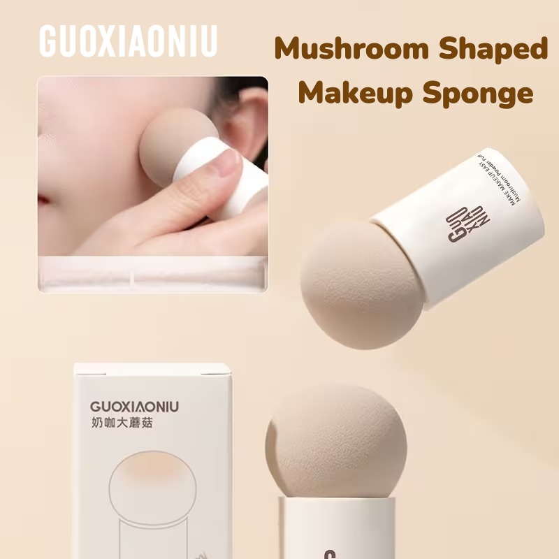 GUOXIAONIU ฟองน้ำแต่งหน้าทรงเห็ด ใช้ได้ทั้งแบบเปียกและแห้ง สำหรับลงรองพื้น บลัชออน ปลายฟองน้ำนุ่ม ช่วยให้การแต่งหน้าเนียนเรียบ