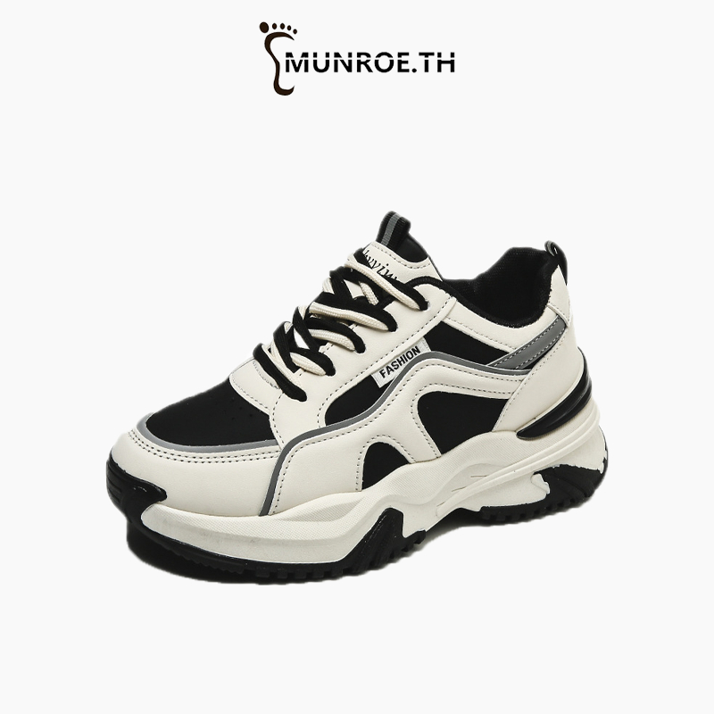 Munroe รองเท้ากีฬา พื้นหนา แฟชั่นสบาย ins เวอร์ชั่นเกาหลีใหม่ รองเท้าผ้าใบผู้หญิง