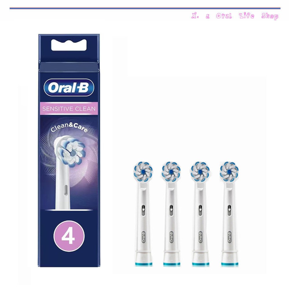 หัวแปรงเติมเปลี่ยนแปรงสีฟันไฟฟ้า Oral b EB60 Sensitive Clean 4&8 ชิ้น