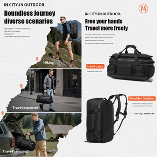 OZUKO Travel Duffle Bag ความจุขนาดใหญ่รองเท้ากันน้ํากลางแจ้งช่องยิมกระเป๋ากีฬา