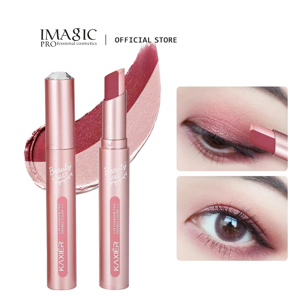 Imagic ปากกาอายแชโดว์ไล่โทนสี กันน้ํา กันเหงื่อ ประกายมุก ละเอียด แฟลช ขี้เกียจ อายแชโดว์แท่ง สองสี