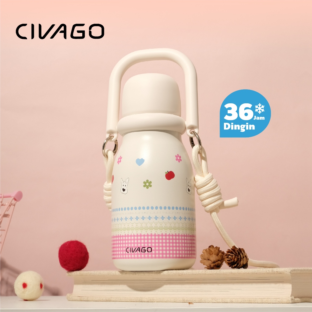 CIVAGO（19oz）แก้วน้ําสแตนเลสแบบพกพาความร้อนแก้วกาแฟเดินทางเก็บร้อนและเย็นป้องกันการรั่วอินเทรนด์