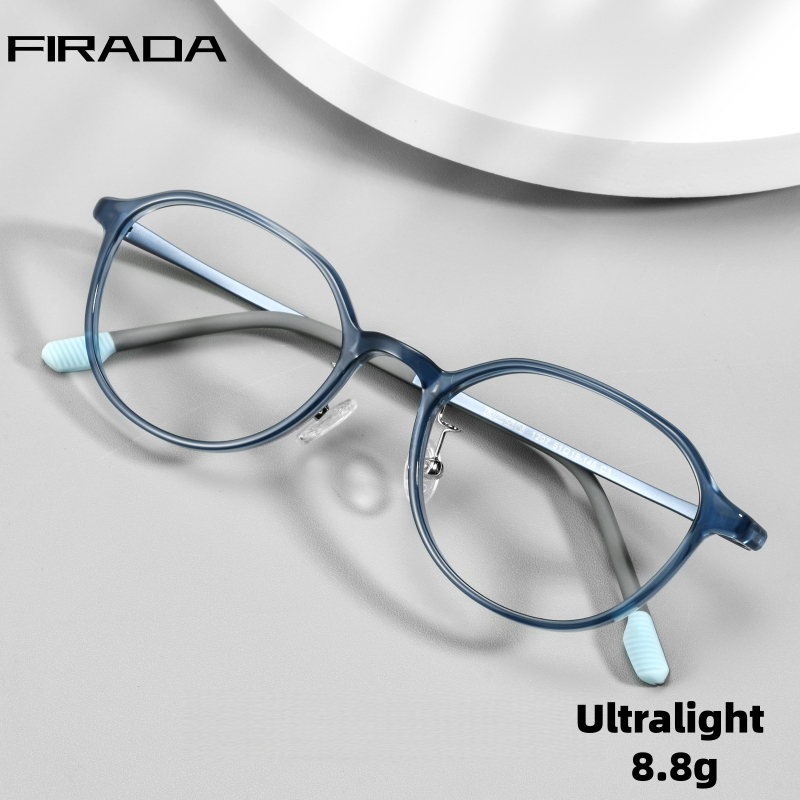 FIRADA แว่นตา Retro รอบ TR90 Luxury Optical Prescription เหมาะสำหรับทุกคน