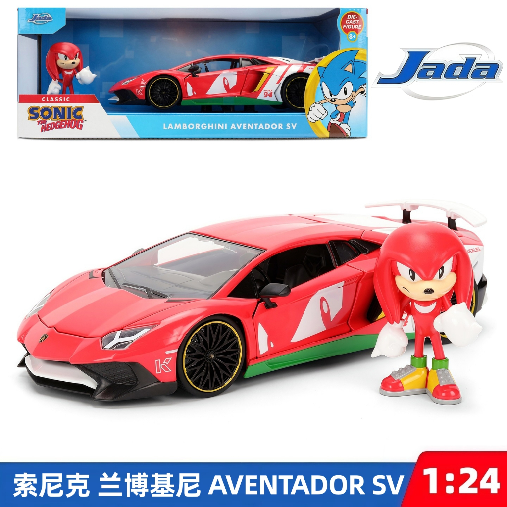 Jada Sonic Knuckles พร้อม Lamborghini Aventador SV – Hollywood Rides Die-Cast Vehicle & Knuckles รูป
